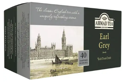 Чай чорний Ahmad Tea Earl Grey 80 г (40 шт. х 2 г)